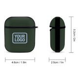 Custom Dark Green Light Blue AirPods Case