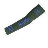 Custom Dark Green Sky Blue Arm Sleeve