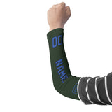 Custom Dark Green Sky Blue Arm Sleeve