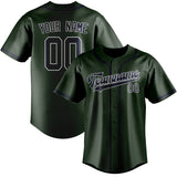 Custom Dark Green & Navy Colors Design Sports Baseball Jersey