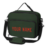 Custom Dark Green Orange Red Lunch Bag