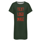 Custom Dark Green Orange Red Nachthemd