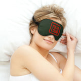 Custom Dark Green Orange Red Sleep Mask
