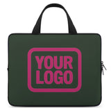 Custom Dark Green Pink Laptop Bag