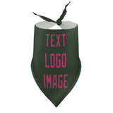 Custom Dark Green Pink Pet Scarf