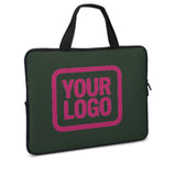 Custom Dark Green Pink Laptop Bag