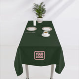 Custom Dark Green Pink Square Table Cloth