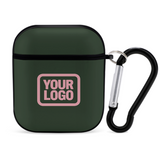 Custom Dark Green Light Pink AirPods Case