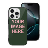 Custom Dark Green Light Pink Phone Case