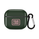 Custom Dark Green Light Pink AirPods Case (3rd Generation)