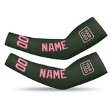 Custom Dark Green Light Pink Arm Sleeve