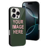Custom Dark Green Light Pink Phone Case