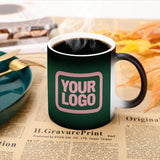 Custom Dark Green Light Pink Magic Mug