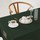Custom Dark Green Pink Square Table Cloth