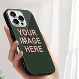 Custom Dark Green Light Pink Phone Case