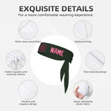 Custom Dark Green Light Pink Headband