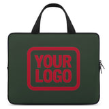 Custom Dark Green Red Laptop Bag