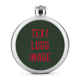 Custom Dark Green Red Hip Flask