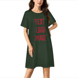 Custom Dark Green Red Nachthemd
