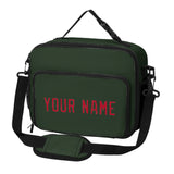 Custom Dark Green Red Lunch Bag