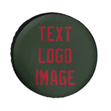 Custom Dark Green Red Truck Tires