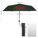 Custom Dark Green Red Automatic Umbrella
