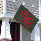 Custom Dark Green Red Flag