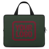 Custom Dark Green Crimson Red Laptop Bag