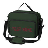 Custom Dark Green Crimson Red Lunch Bag
