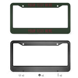 Custom Dark Green Crimson Red License Plate Frame