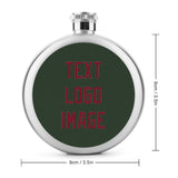 Custom Dark Green Crimson Red Hip Flask