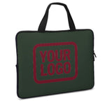 Custom Dark Green Crimson Red Laptop Bag