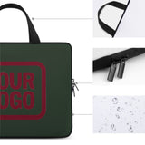 Custom Dark Green Crimson Red Laptop Bag