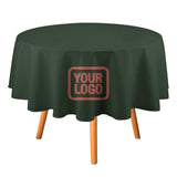 Custom Dark Green Copper Rose Round Table Cloth