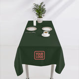Custom Dark Green Crimson Red Square Table Cloth