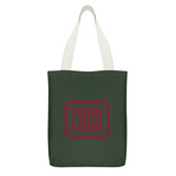 Custom Dark Green Copper Rose Canvas Tote Bag