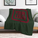 Custom Dark Green Crimson Red Blanket
