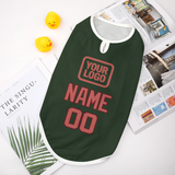 Custom Dark Green Copper Rose Pet Vest