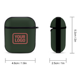 Custom Dark Green Copper Rose AirPods Case