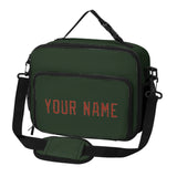 Custom Dark Green Coral Red Lunch Bag