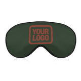 Custom Dark Green Coral Red Sleep Mask