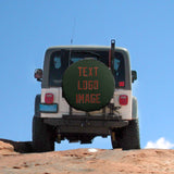 Custom Dark Green Coral Red Truck Tires