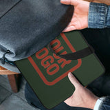 Custom Dark Green Coral Red Laptop Bag