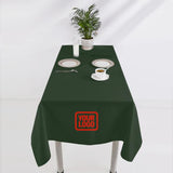 Custom Dark Green Coral Red Square Table Cloth
