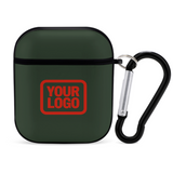 Custom Dark Green Orange Red AirPods Case