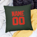 Custom Dark Green Orange Red Pillowcase