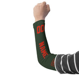 Custom Dark Green Orange Red Arm Sleeve