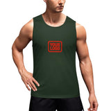 Custom Dark Green Orange Red Men's Tank Top