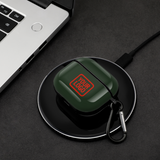 Custom Dark Green Orange Red AirPods Case (3rd Generation)