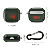 Custom Dark Green Orange Red AirPods Case (3rd Generation)